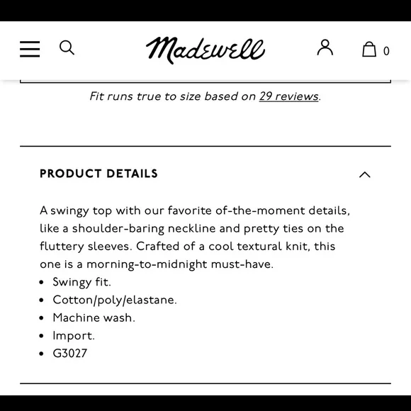 ⚡️Madewell Skylark Cold-Shoulder Top - Picture 4 of 10